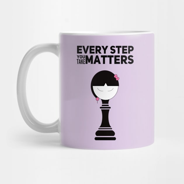 Every Step You Take Matters Girl Self Awareness by Wesolution Studios